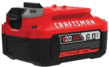 CRAFTSMAN V20 6Ah Lithium Ion Battery (CMCB206) for $59
