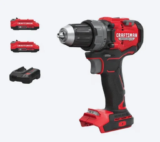 CRAFTSMAN V20 1/2-in Keyless Brushless Cordless Drill with 2 Batteries for $99 $99.00