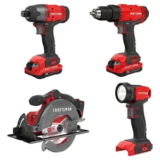 Craftsman V20 MAX 4-Tool Cordless Power Tool Combo Kit for $129
