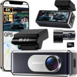 Csyibeielec 4K HD Dual Front and Rear Dash Camera for $40
