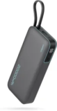 Cuktech 20000mAh 45W Power Bank with Built-In USB-C Cable (Gray) – $19