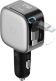 Cuktech 85W 3-Port Car Charger with Retractable 2.3′ Cable for $17.99
