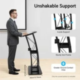 Curved Presentation Lectern Stand for Church and Conference – $137.58