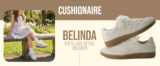 Cushionaire Belinda Lace Detail Casual Sneakers for Girls – Soft Cushion at $39.99 (38% off)