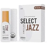 D’Addario Organic Select Jazz Unfiled Alto Saxophone Reeds – 10 Pack for $17.99