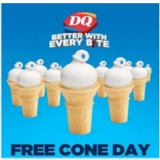 Free Small Vanilla Soft Serve Cone at Dairy Queen $0.00