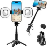 Davidlinlin 3-in-1 Mini Tripod Selfie Stick with Remote and Light for $12.99