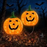 Daylightir Solar Halloween Pumpkin Lights (Pack of 2) for $12.34