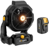 BougeRV AC/DC Portable Cordless Fan with 18V Battery & LED Light for $60