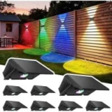 Delaiglow Outdoor Solar Fence Lights (8-Pack) for $23.99