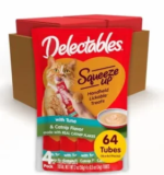 Delectables Squeeze Up Lickable Wet Cat Treats, 64-Count (Tuna & Catnip), $25 at Amazon