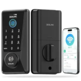 DESLOC D110 Plus WiFi Smart Lock with Backlit Keypad, App Control, Auto Lock – $58
