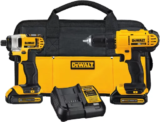 DEWALT 2-Tool 20-Volt Max Power Tool Combo Kit with Soft Case for $124 $124.00