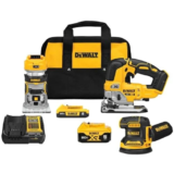 DEWALT 20V MAX 3-Tool Combo Kit Now $359.92 – Includes Router, Sander, and Jig Saw