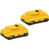DEWALT 20V MAX 4 Ah Lithium Ion Battery 2-Pack for $99