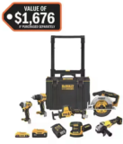 DEWALT 20V MAX Cordless 6-Tool Combo Kit w/ 5.0Ah & 2.0Ah Batteries – $469 ($899 Value) $469.00
