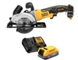 DEWALT ATOMIC 20V MAX Cordless Brushless 4-1/2″ Circular Saw with POWERSTACK Battery Kit for $159