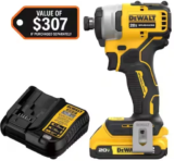 DEWALT Atomic 20V Max 1/4 in. Impact Driver Kit Now $99 $99.00