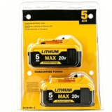 DEWALT DCB205-2 20V MAX 5.0Ah Premium Lithium-Ion Battery 2-Pack for $173.99