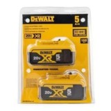 DEWALT DCB205 20V Max XR 5.0Ah Lithium-Ion Battery 2-Pack for $79.99