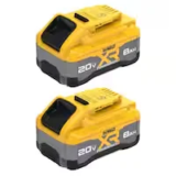 DEWALT 20V MAX XR POWER Pack 8.0Ah Battery 2-Pack – $182.00