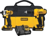 DeWalt DCK240C2 20V Max Lithium Drill Driver/Impact Combo Kit – $139 (Save $120)