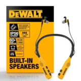 DEWALT Heavy Duty 2-in-1 Neckband Bluetooth Headphones with Built-in Speakers for $72