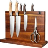 Didforu Magnetic Acacia Wood Knife Block Now $19.99