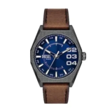 Diesel Scraper 43mm Men’s Watch with Leather Band for $77