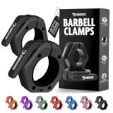 DMoose 2-Count 2″ Olympic Barbell Clamps with Anti-Slip Grip for $8.74
