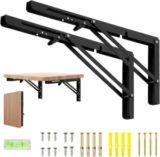 Dntorx 16″ Folding Shelf Brackets 2-Pack for $9.99