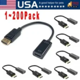 DP DisplayPort Male to HDMI Female Cable Adapter – $336.35