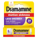 Dramamine Less Drowsy Motion Sickness Relief Tablets – 8 Count for $1.64