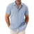 Drazivon Men’s Linen Short Sleeve V-Neck Casual Shirt for $7.49