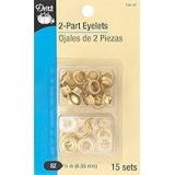 Dritz 730-37 2-Part Eyelets in Matte Gold – 15 Count for $1.56