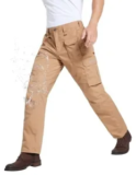 DURAWERK Men’s Cargo Pants in Khaki for $9.99