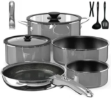 12-Piece DUXANO Hybrid 3-Ply Pro Ceramic Cookware Set for $90
