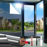 Dwersty 17.5″ x 78.7″ UV Blocking One Way Daytime Window Privacy Film for $5.67