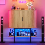 DWVO Bar Cabinet with LED Lights for $50 – Limited Stock