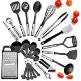 Eatex 24-Piece Kitchen Utensils Set with Stainless Steel Handles $10.99