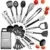 Eatex 24-Piece Kitchen Utensils Set with Stainless Steel Handles $10.99