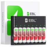 8-Pack EBL 3000mAh Ni-MH AA Rechargeable Batteries with Charger for $18