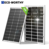 ECO-WORTHY 100 Watt 12 Volt Bifacial Solar Panel for $31.03