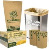EcoMokii 3 Gallon Compostable Trash Bags (120-Count) – $10.31