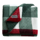 Eddie Bauer Reversible Plaid Throw Blanket – 50″ x 70″ for $13.83