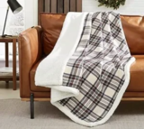 Eddie Bauer 50″ x 60″ Reversible Sherpa & Fleece Throw Blanket for $8.17