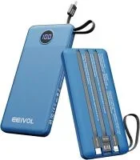 Eeivol 10000mAh Power Bank with 4 Outputs and 3 Built-in Cables for $12.49