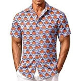 EIHUP Men’s Vintage Hawaiian Shirt – Short Sleeve for $4.78