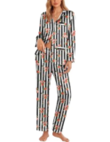 Ekouaer Women’s 2 Piece Long Silk Pajama Set for $11.99