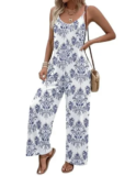Ekouaer Casual Boho Jumpsuit with Pockets for $11.99